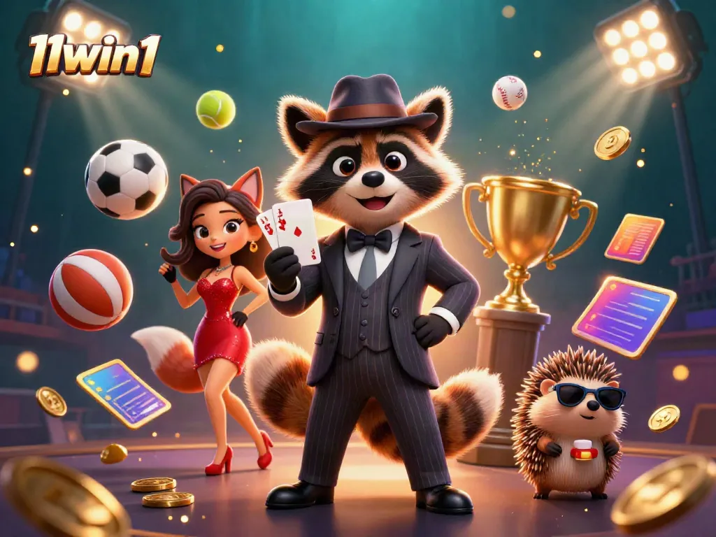Experience winning moments with 11win1 in an exciting online casino scene featuring vibrant characters and dynamic elements.