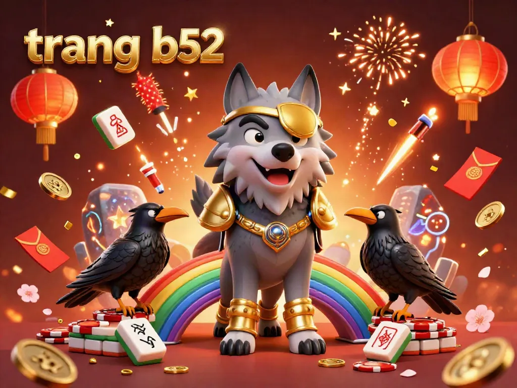 Experience the excitement at trang chủ b52 with an epic Norse-inspired gaming scene featuring Odin's wolf.
