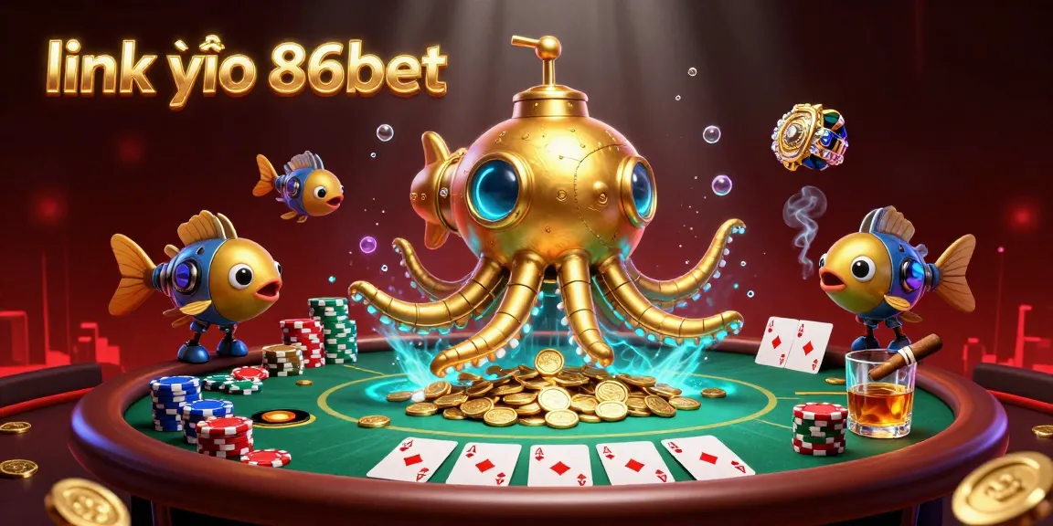Experience the excitement of gambling with link vào 86bet featuring a vibrant casino-themed underwater scene.