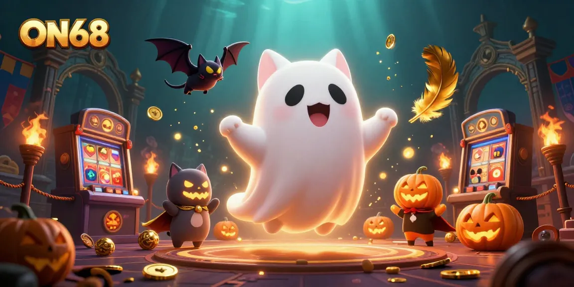 Witness ON68's thrilling haunted casino adventure with a ghost cat and vampire bat in action!