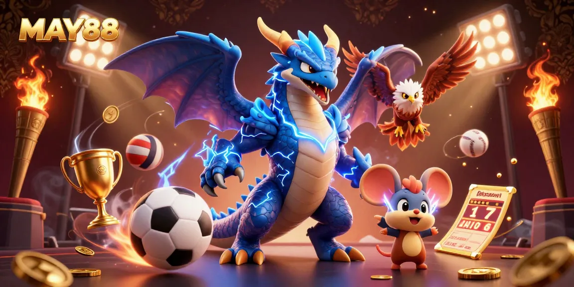 Engage with MAY88's thrilling gambling experience through dynamic sports betting action and fantasy elements.