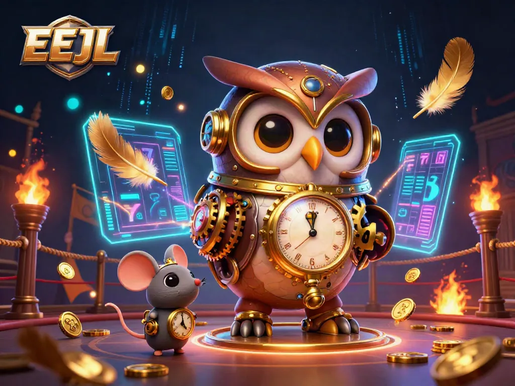 Experience the allure of EEJL's online casino featuring vibrant 3D characters and gaming elements.