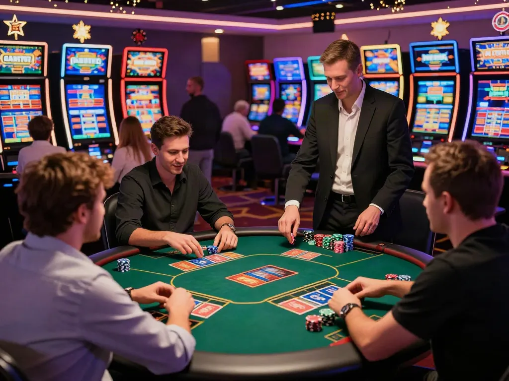 Exciting gameplay at the best non gamstop casinos UK, capturing vibrant casino atmosphere.