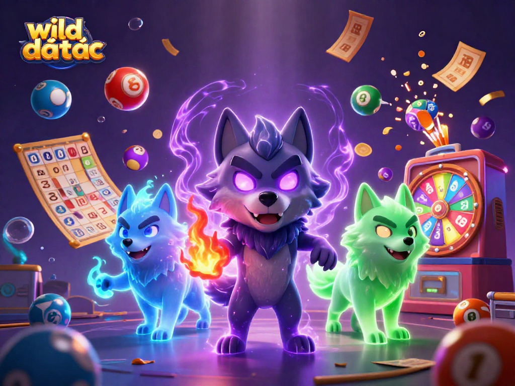 Experience the thrill of wild đạo tặc with glowing spectral wolves in a vibrant casino scene.