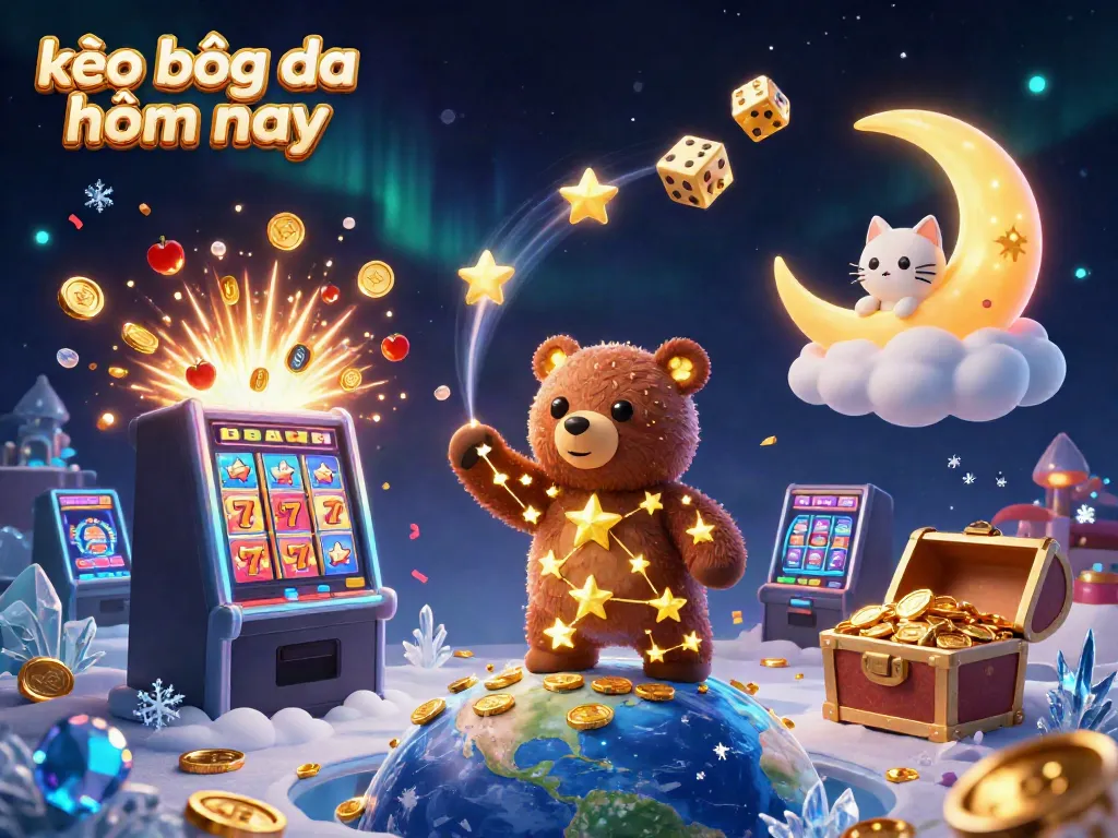 Win big with kèo bóng đá hôm nay through this vibrant 3D illustration of a casino scene.