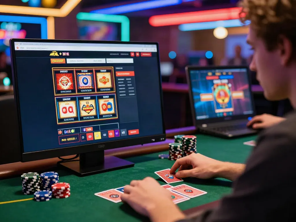 Engaging online gaming environment highlighting the best non gamstop casinos UK with vibrant visuals and user interaction.