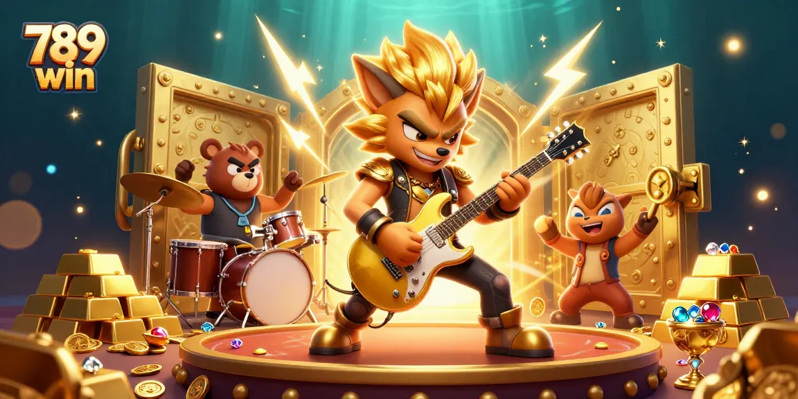 Experience thrilling gameplay at 789 win with an energetic scene showcasing vibrant casino elements.