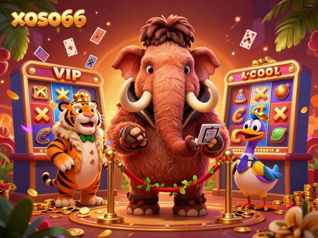 Experience xoso66's vibrant casino adventure with engaging characters and lively slot games in 3D.