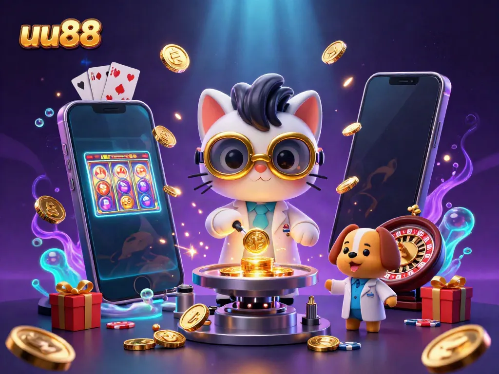 uu88 plays and wins with energetic character designs in a vibrant casino atmosphere.