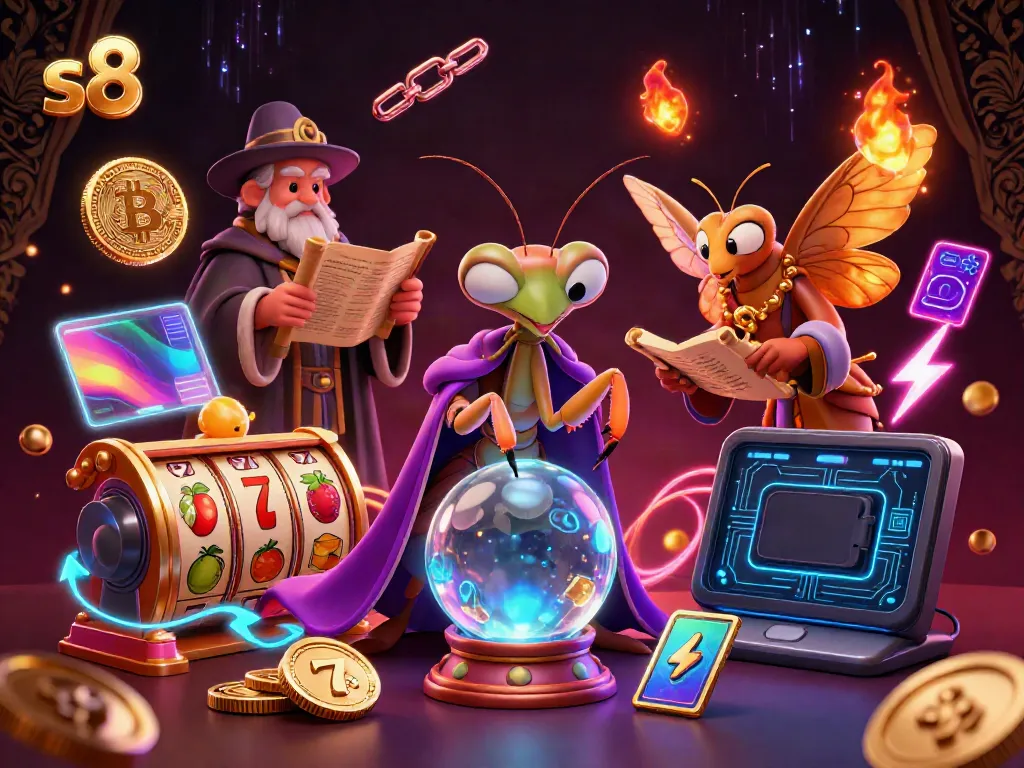 Experience the excitement of s8 with 3D casino-themed characters and vibrant elements!