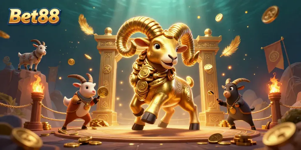Experience the thrill of betting at Bet88 with dynamic casino elements and vibrant characters.