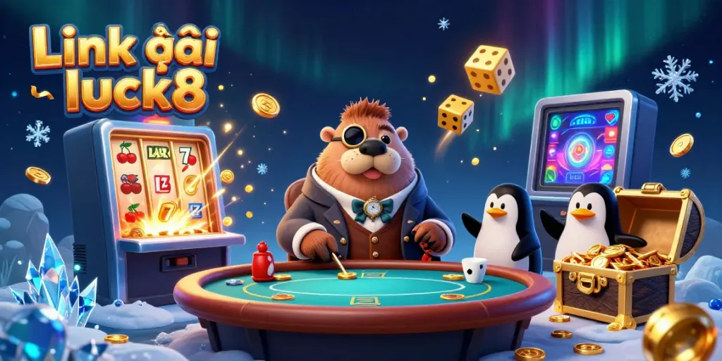 Experience action with Link vào luck8 in an underwater casino featuring a walrus, penguin dealer, and bluffing pufferfish.