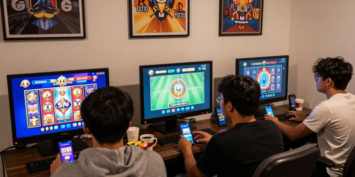 Experience seamless gaming with depo pulsa 10k tanpa potongan, showcasing players enjoying slot games without hidden fees.