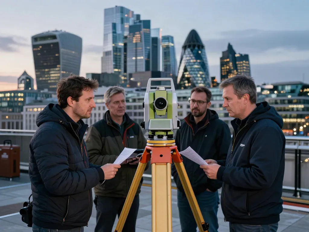Measured Building Survey London conducted by professionals with advanced tools in an urban setting.
