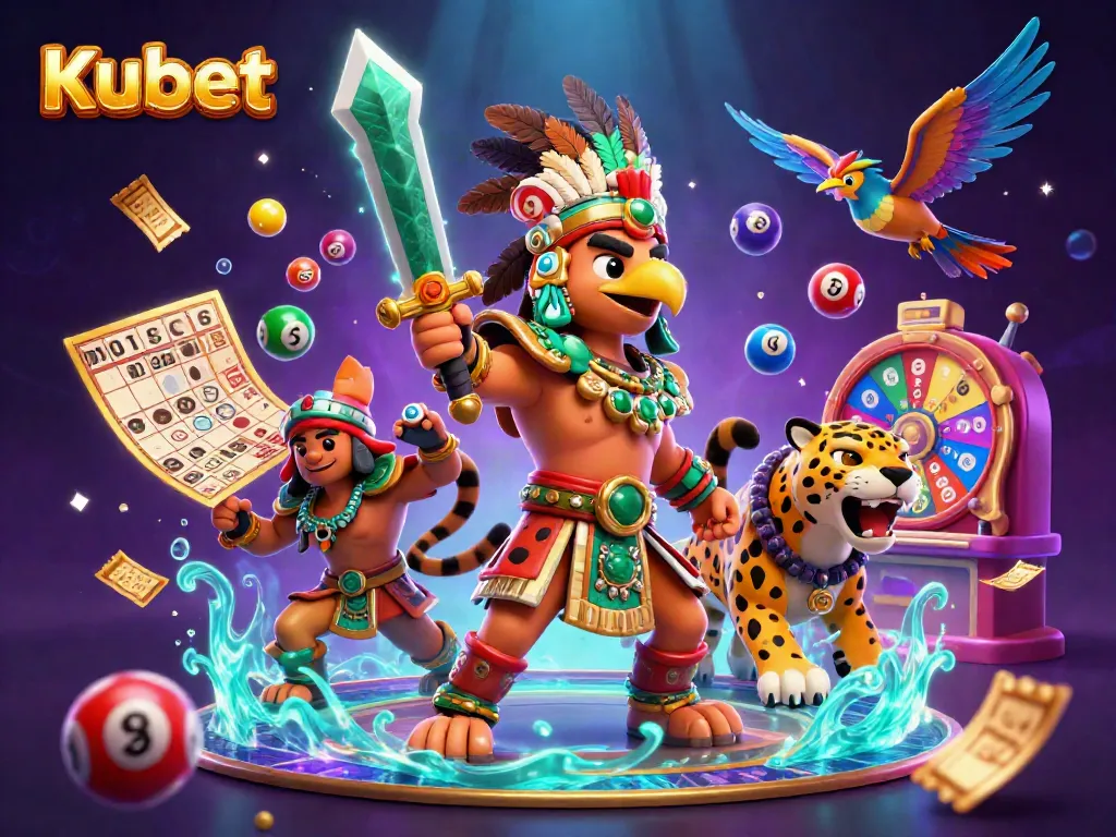 Kubet offers immersive experiences with vibrant casino elements in a dynamic 3D scene.