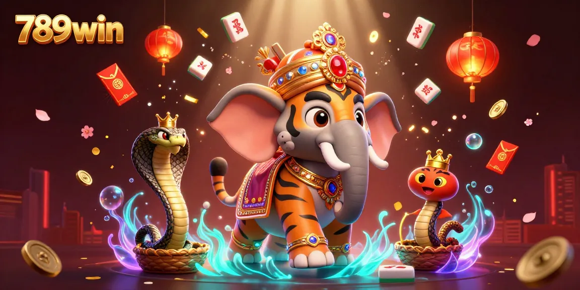 Experience the excitement of 789win with vibrant gaming elements and characters in this dynamic casino illustration.
