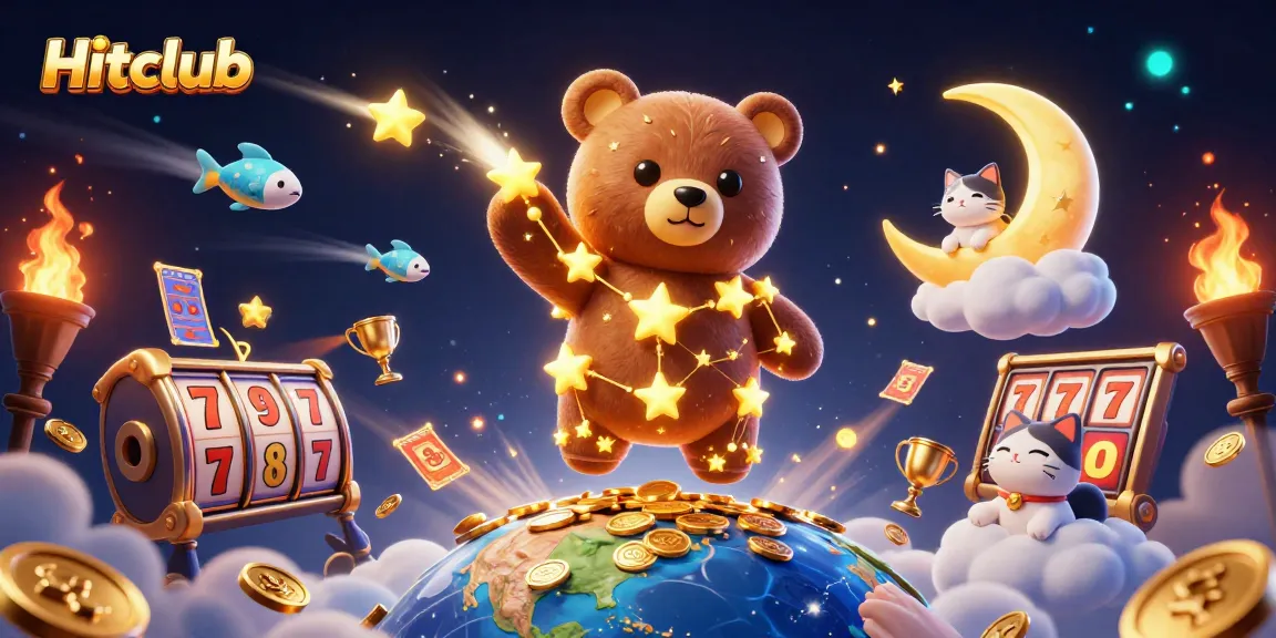 Hitclub offers exciting gameplay with jackpot slots, gold coins, and vibrant characters in action.