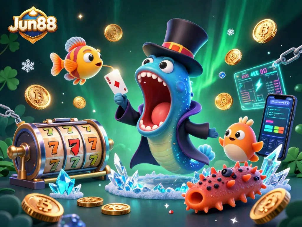 Experience thrilling casino magic with Jun88 while generating big wins with vibrant characters and crypto elements.