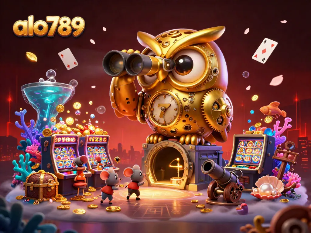Alo789 captivates players with thrilling slot action amidst a vibrant casino atmosphere.