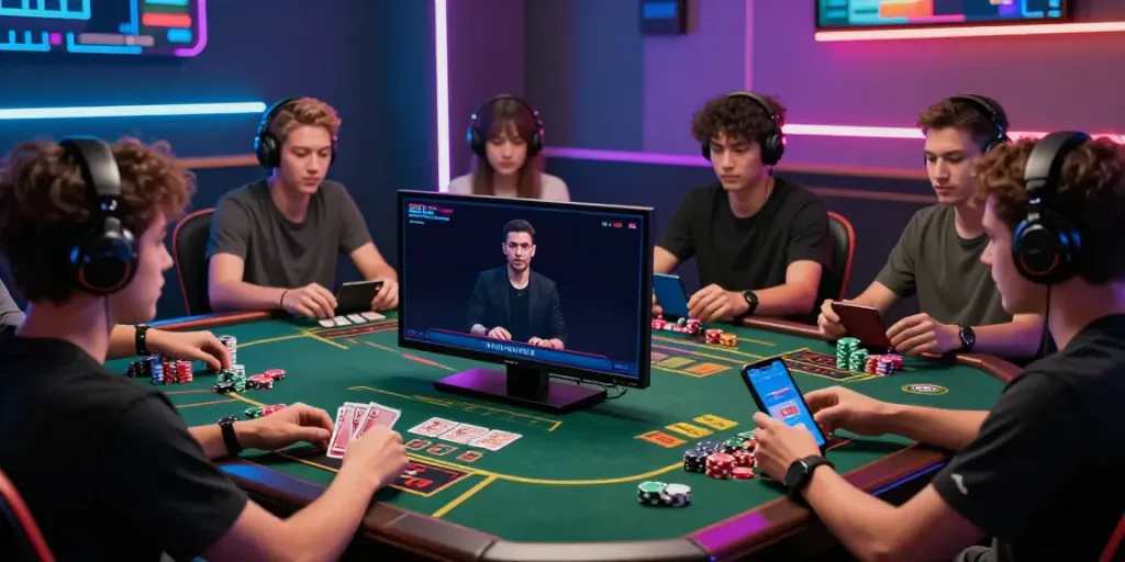 Engaging online gaming experience at https://h19gene.com/ with diverse players enjoying live casino and sports betting.