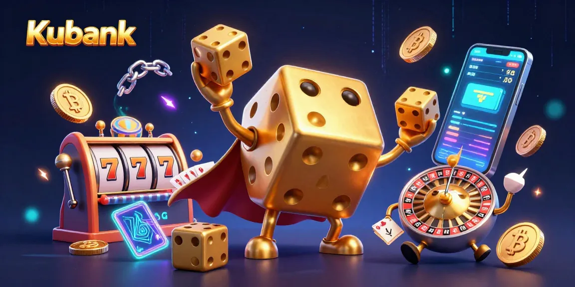 Kubank enhances your gaming strategy with thrilling golden dice and vibrant casino elements.