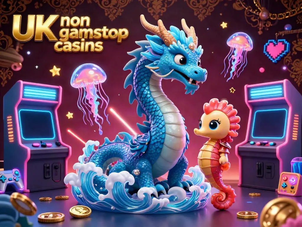 Engage with the enchanting world of UK non gamstop casinos featuring a mythical water dragon and glowing jellyfish.