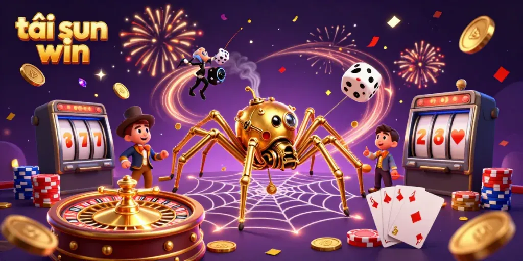 Win big with tải sun win in this entertaining 3D casino illustration featuring exciting game elements.