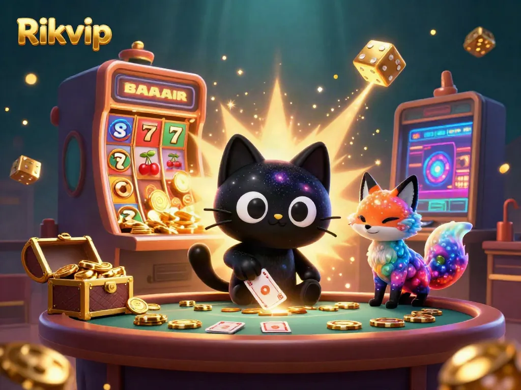 Engage with Rikvip's cosmic casino adventure, featuring exciting slots and vibrant characters.