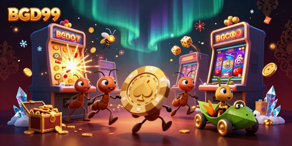 Experience thrilling gameplay at BGD99 with a dynamic heist scene featuring vibrant casino visuals.