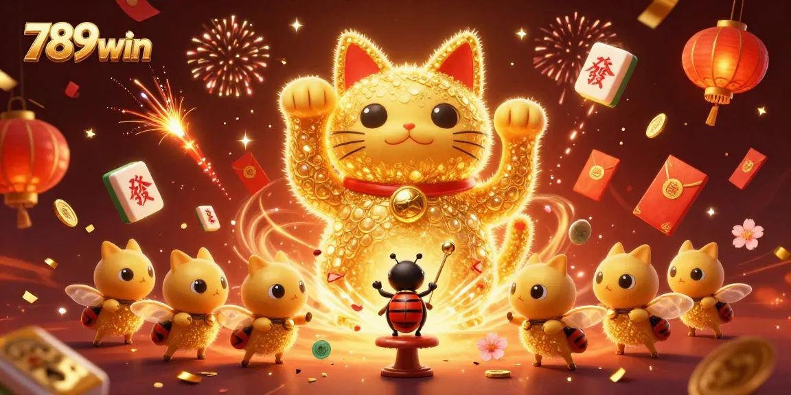 Experience the excitement of winning with 789win's vibrant casino-themed illustration.