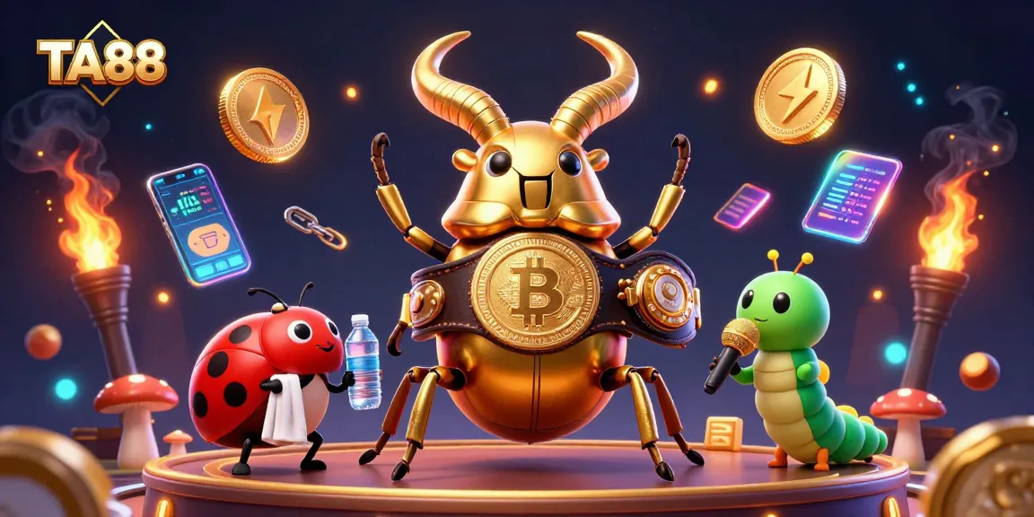 Engage in thrilling gameplay at TA88 with a vibrant boxing scene featuring dynamic characters and casino elements.