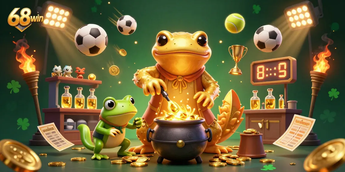 Experience thrilling wins at 68win with dynamic casino gaming featuring a magical alchemist scene.