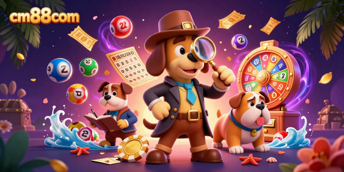 Engage with the fun world of cm88com by exploring vibrant casino games amidst clues and cartoon characters.
