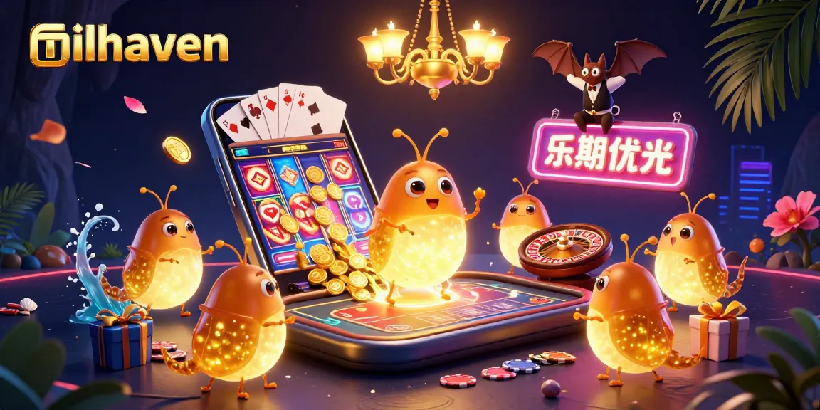 Experience milhaven's vibrant casino scene with glowworms illuminating games and excitement.